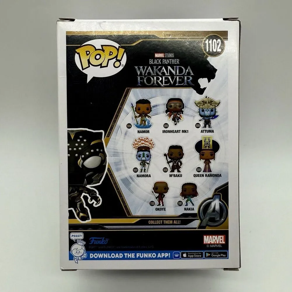 Funko Pop Marvel: Black Panther Wakanda Forever Black Panther Figure No 1102 New